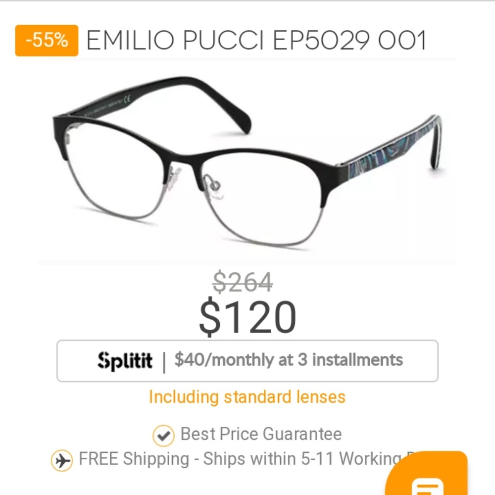 Emilio Pucci reading glasses